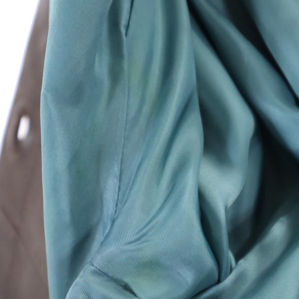 ONWARD オンワード レザージャケット 48 ブラウン ビッグサイズ 牛革 レディース