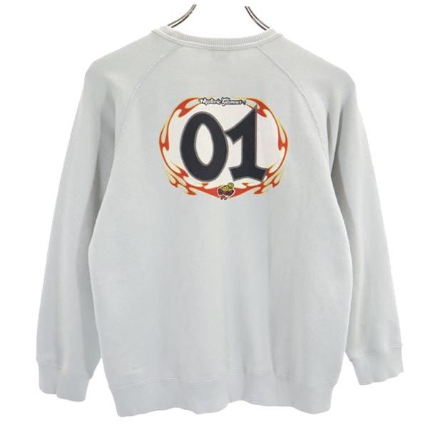 HYSTERIC ヒステリック プリント 長袖 トレーナー 140 グレー系 ロゴ キッズ