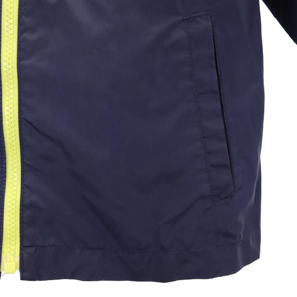 adidas アディダス ナイロンジャケット 140 ネイビー系 ロゴ刺繍 キッズ