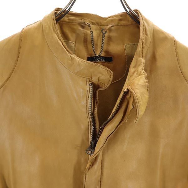 Sisii シシ 日本製 牛革 レザー ライダースジャケット S キャメル系 本皮 レディース