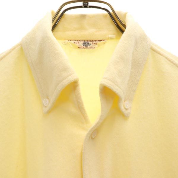 LUCIANO BARBERA ルチアーノバルベラ イタリア製 長袖 ボタンダウンシャツ M イエロー系 メンズ