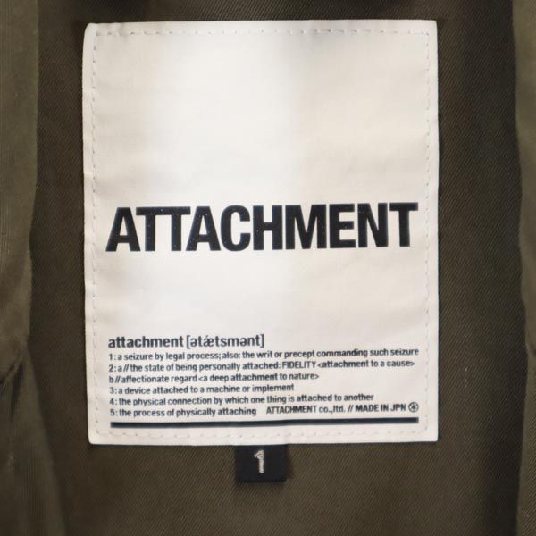 アタッチメント 日本製 長袖 ミリタリージャケット 1 カーキ系 ATTACHMENT メンズ