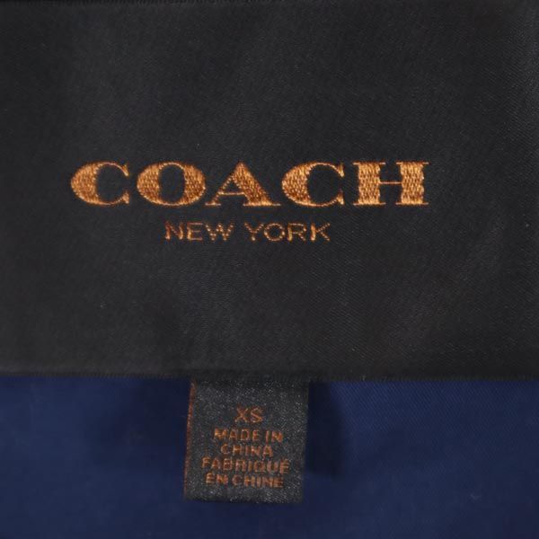 COACH コーチ ショート トレンチコート XS ネイビー レディース