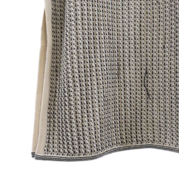 MAX MARA マックスマーラ 総柄 7分袖 ニット チュニック 白系 レディース