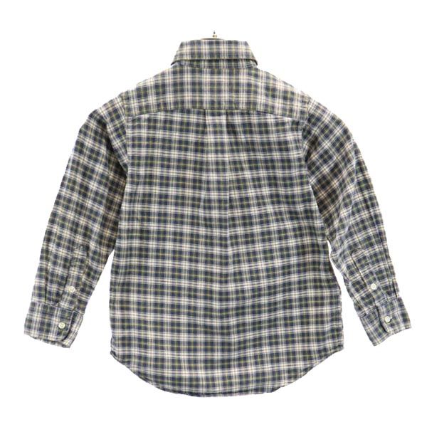 RALPH LAUREN ラルフローレン 刺繍 長袖 ボタンダウンシャツ 6 グリーン系 キッズ