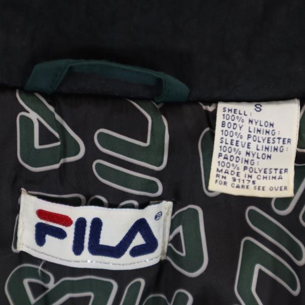 FILA フィラ 90s オールド ナイロン 中綿ジャケット S グリーン系 メンズ