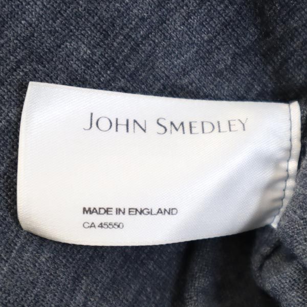 ジョンスメドレー ウール 長袖 Vネック セーター S グレー JOHN SMEDLEY ニット メンズ