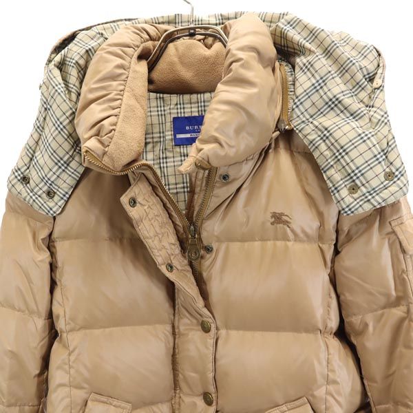 バーバリーブルーレーベル 三陽商会 ダウンジャケット 38 ベージュ系 BURBERRY BLUE LABEL レディース