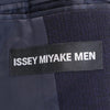 イッセイミヤケ ウールリネンブレンド テーラードジャケット 1 ネイビー ISSEY MIYAKE 日本製 メンズ