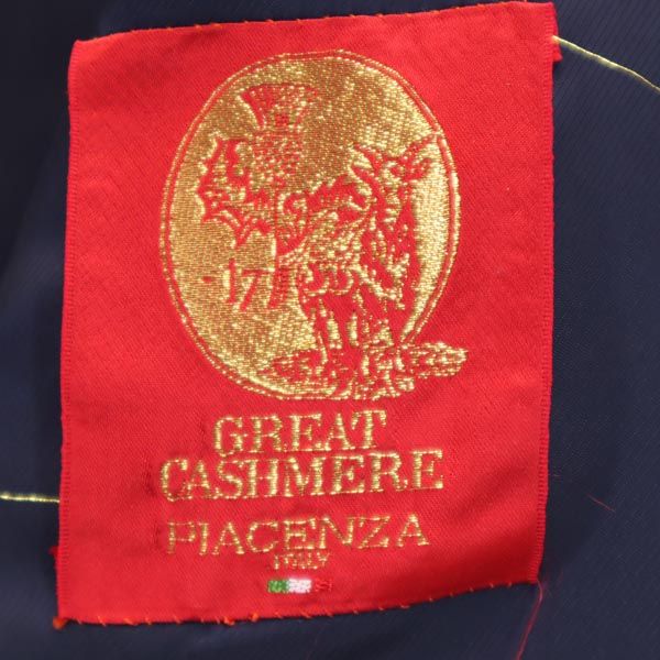 GREAT CASHMERE カシミヤ100％ 長袖 テーラードジャケット ネイビー メンズ