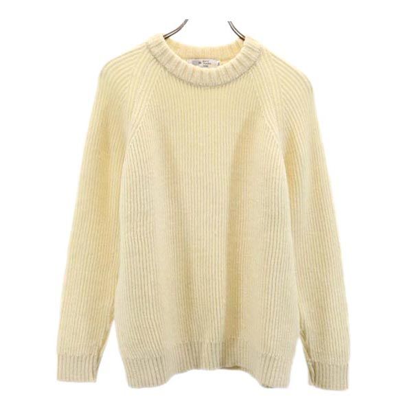 Kerry woollen mills ケリーウーレンミルズ イギリス製 長袖 ウール セーター 36 アイボリー ニット レディース