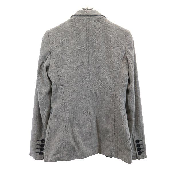 SEE BY CHLOE シーバイクロエ ウールブレンド 長袖 テーラードジャケット USA4 グレー系 ヘリンボーン レディース