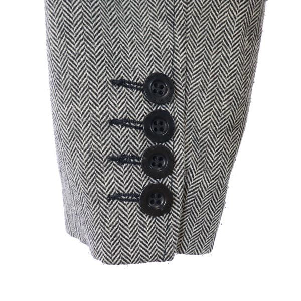 SEE BY CHLOE シーバイクロエ ウールブレンド 長袖 テーラードジャケット USA4 グレー系 ヘリンボーン レディース