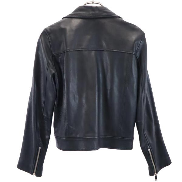 UNITED TOKYO ユナイテッドトウキョウ ISHIKAWA 日本製 羊革 レザー ダブルライダースジャケット 2 ブラック 本皮 レディース