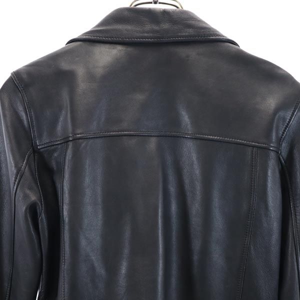 UNITED TOKYO ユナイテッドトウキョウ ISHIKAWA 日本製 羊革 レザー ダブルライダースジャケット 2 ブラック 本皮 レディース