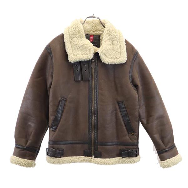 アルファインダストリーズ フェイクムートン B-3 フライトジャケット M ブラウン系 ALPHA INDUSTRIES INC 裏ボア メンズ