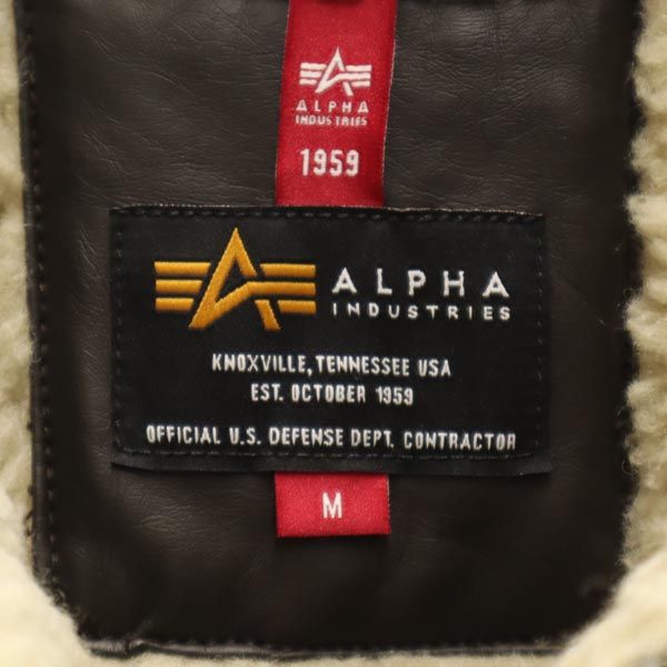 アルファインダストリーズ フェイクムートン B-3 フライトジャケット M ブラウン系 ALPHA INDUSTRIES INC 裏ボア メンズ