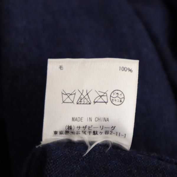 8100 エイティワンハンドレッド ウール 長袖 ニット ワンピース S ネイビー系 Ron Herman レディース