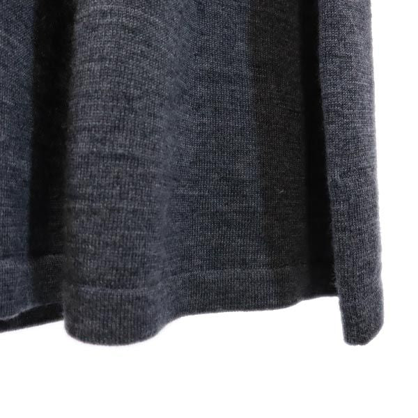 8100 エイティワンハンドレッド 長袖 ニット ワンピース S グレー系 レディース