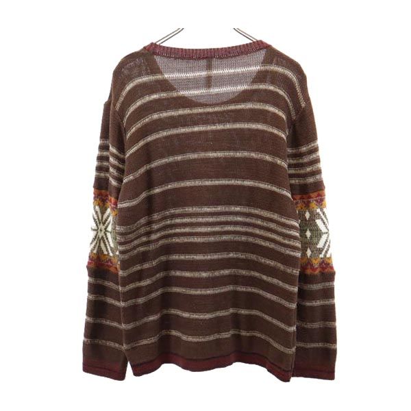 glamb グラム 総柄 長袖 セーター 3 ブラウン系 ニット メンズ