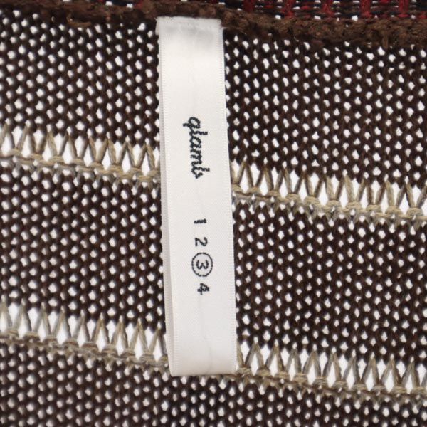 glamb グラム 総柄 長袖 セーター 3 ブラウン系 ニット メンズ