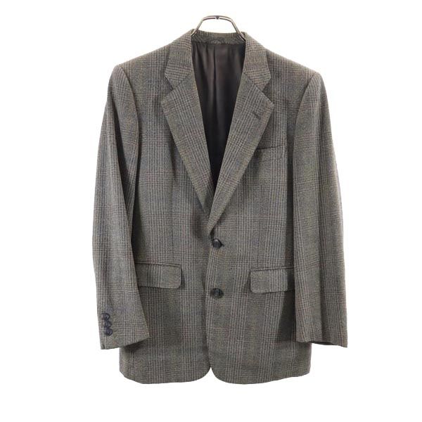 Christian Dior クリスチャンディオール ウール チェック柄 スーツ 上下 セットアップ YA-4(87-73-165) グレー系 テーパードジャケット メンズ