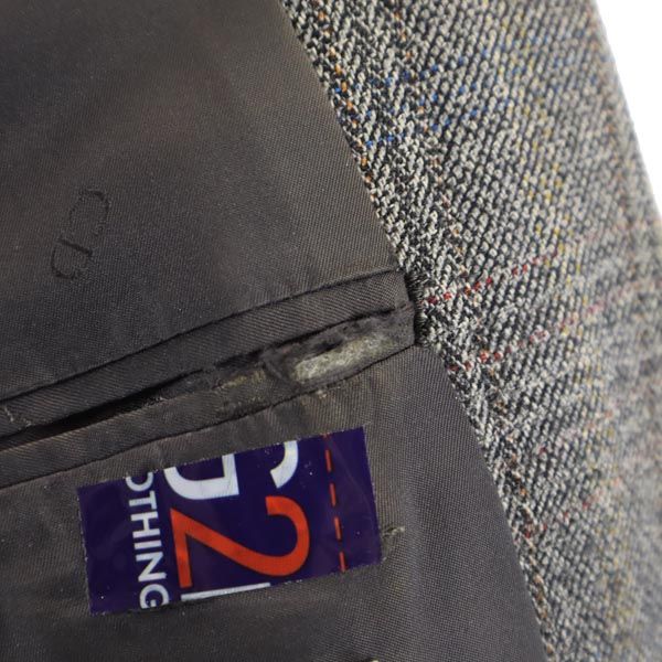 Christian Dior クリスチャンディオール ウール チェック柄 スーツ 上下 セットアップ YA-4(87-73-165) グレー系 テーパードジャケット メンズ