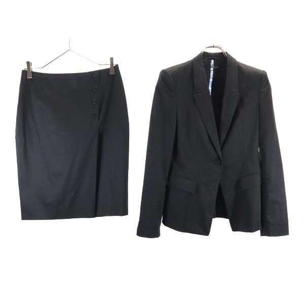 HUGO BOSS ヒューゴボス スカートスーツ 上下 セットアップ US 0／4 ブラック テーパードジャケット レディース