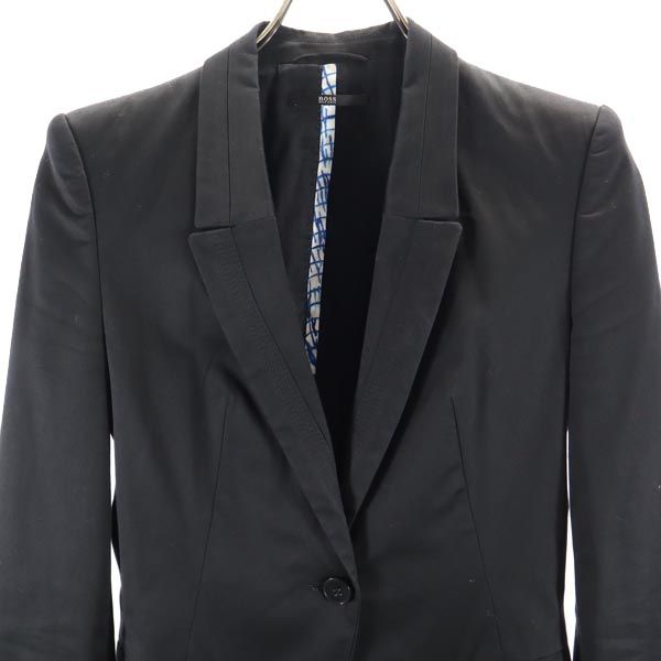 HUGO BOSS ヒューゴボス スカートスーツ 上下 セットアップ US 0／4 ブラック テーパードジャケット レディース