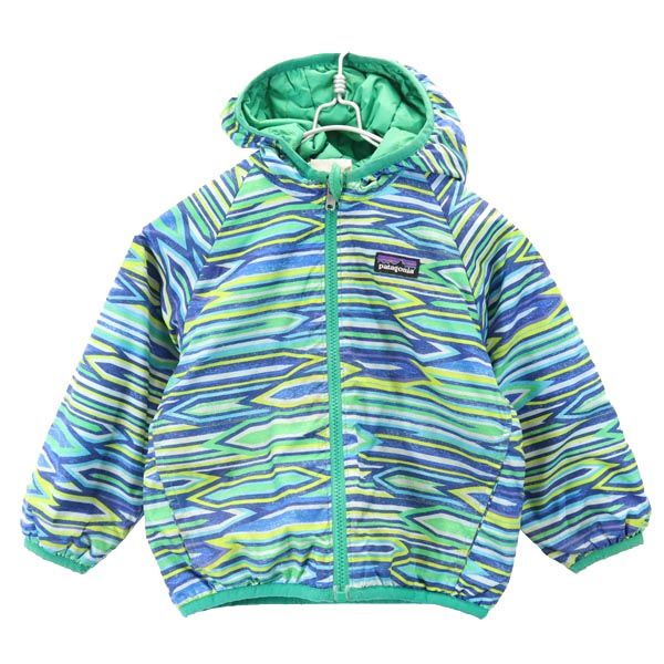 patagonia パタゴニア アウトドア リバーシブル ジップパーカー グリーン キッズ
