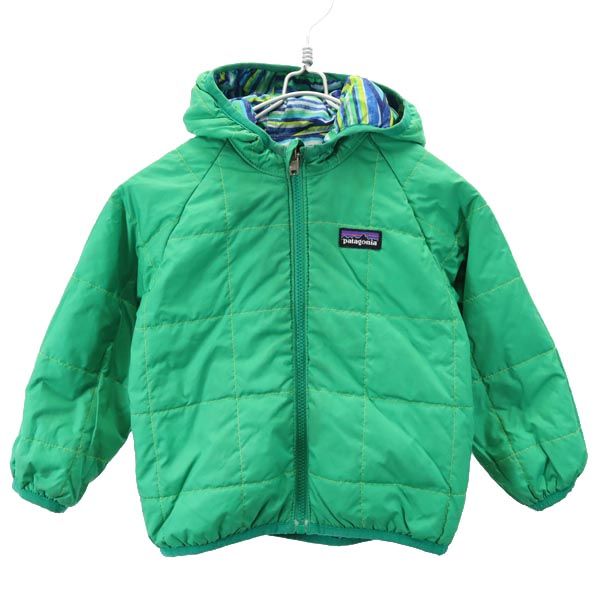 patagonia パタゴニア アウトドア リバーシブル ジップパーカー グリーン キッズ