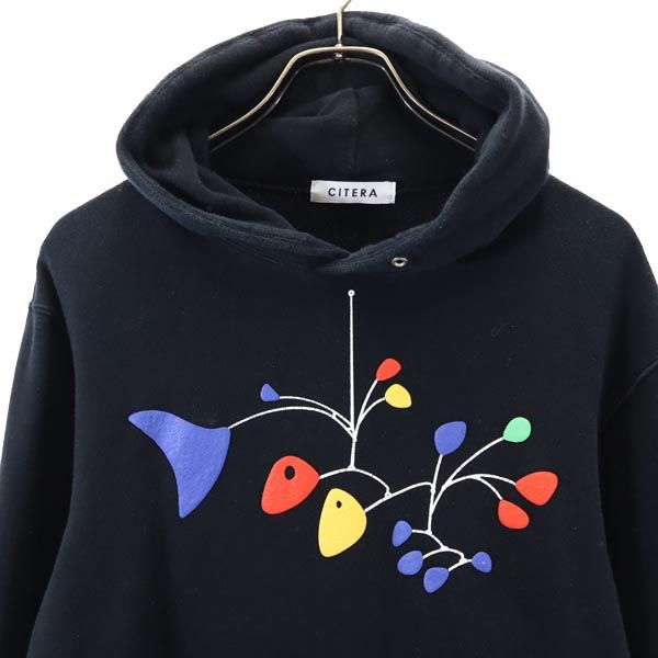 シテラ 日本製 長袖 スウェットパーカー M ブラック CITERA メンズ