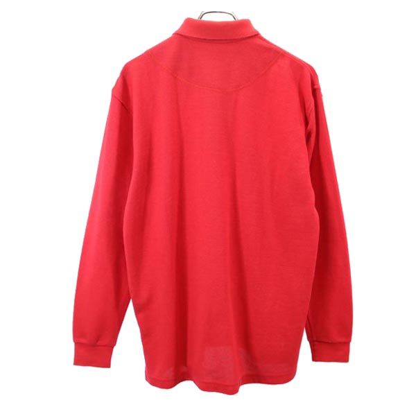 Polo by Ralph Lauren ポロバイラルフローレン 長袖 ポロシャツ L レッド系 鹿の子 メンズ