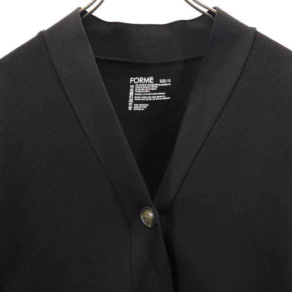FORME フォルメ 長袖 Vネック ニット カーディガン  ブラック レディース
