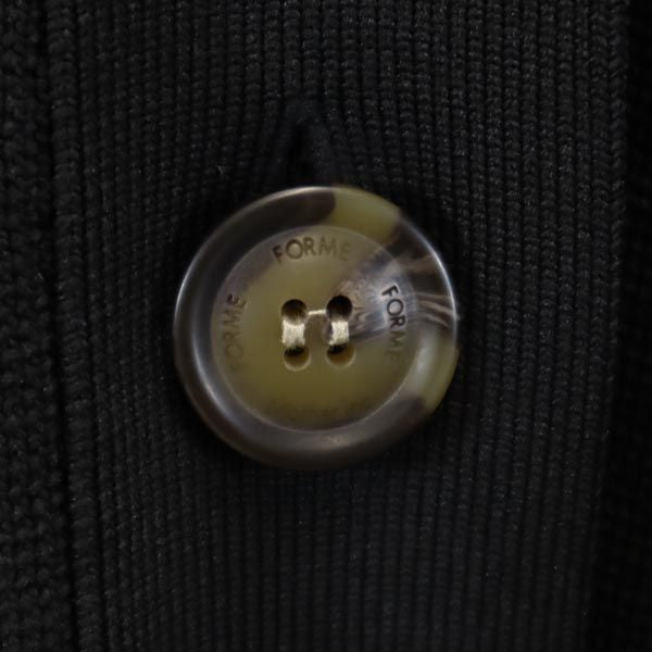 FORME フォルメ 長袖 Vネック ニット カーディガン  ブラック レディース