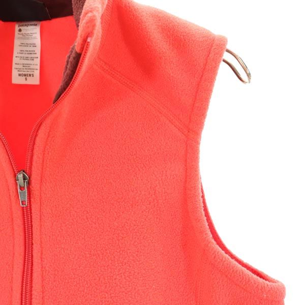 patagonia パタゴニア アウトドア フリース ベスト S 朱色 レディース
