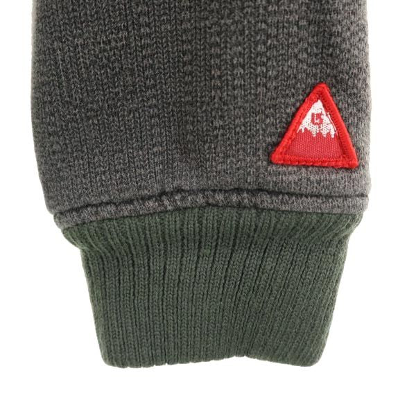 バートン スノーボード 長袖 スウェット ジップパーカー S グレー×グリーン BURTON メンズ