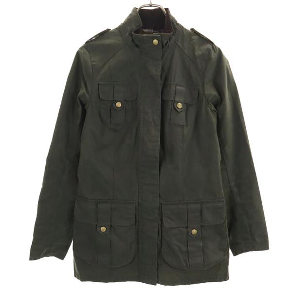 Barbour バブアー ライトウエイト 4oz WAX ワックスド ジャケット USA 4 グリーン系 ワーク レディース