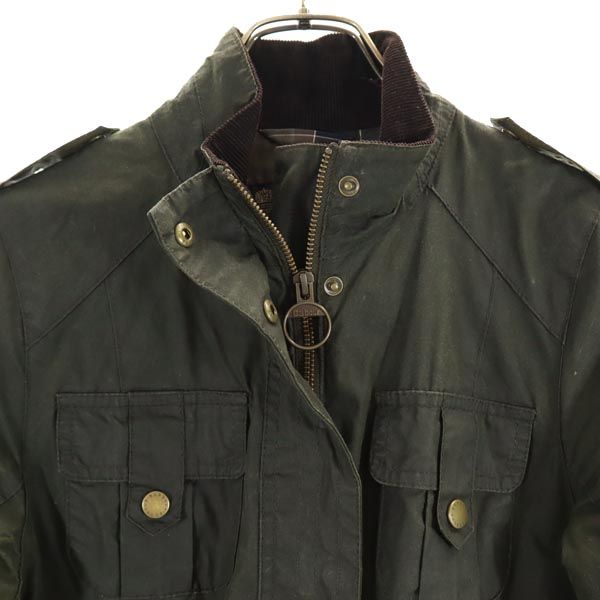 Barbour バブアー ライトウエイト 4oz WAX ワックスド ジャケット USA 4 グリーン系 ワーク レディース