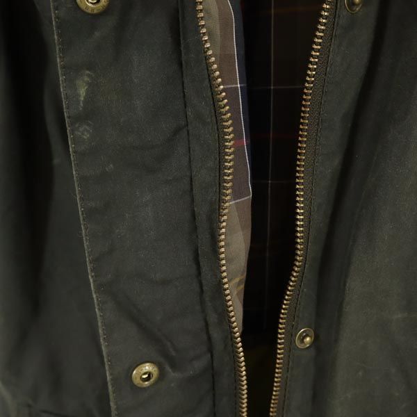 Barbour バブアー ライトウエイト 4oz WAX ワックスド ジャケット USA 4 グリーン系 ワーク レディース