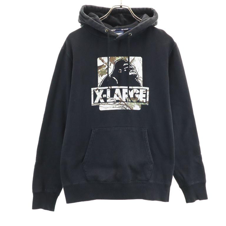 XLARGE エクストララージ 長袖 スウェットパーカー M ブラック メンズ