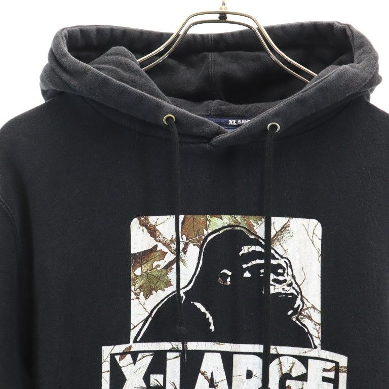 XLARGE エクストララージ 長袖 スウェットパーカー M ブラック メンズ