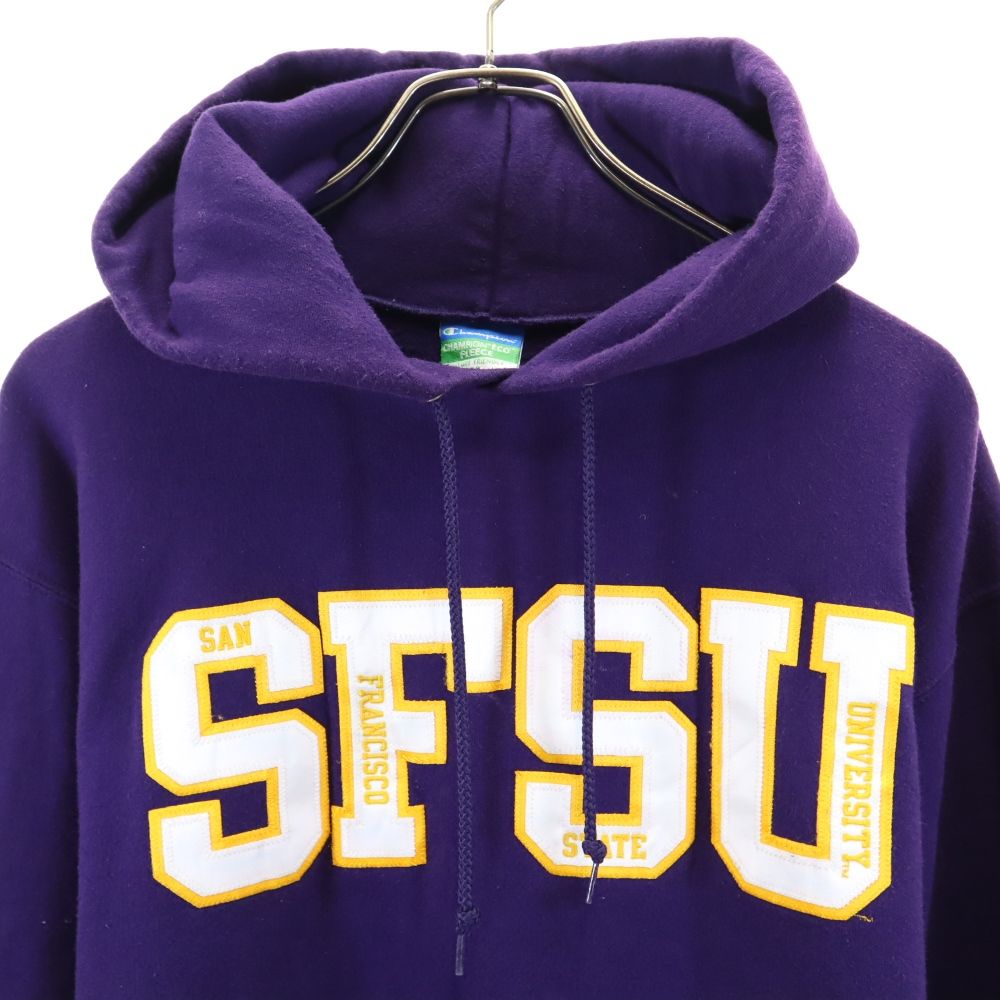 Champion チャンピオン 長袖 スウェットパーカー M パープル 裏起毛 メンズ