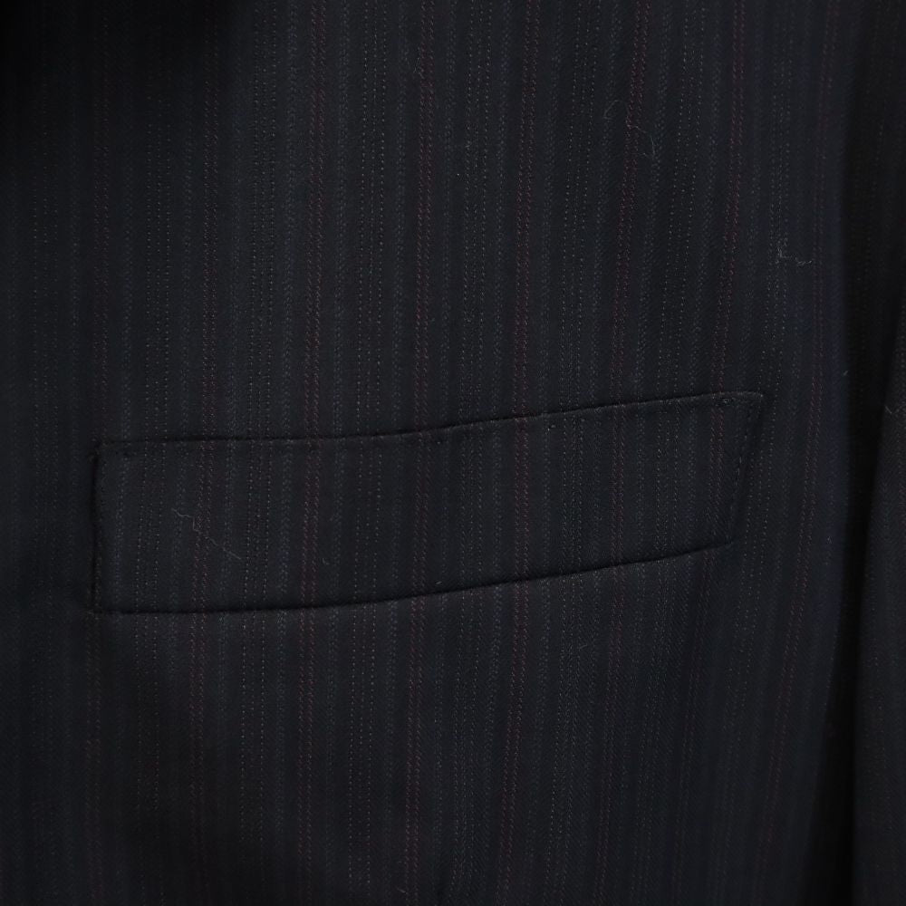 Durban ダーバン ウール ストライプ テーラードジャケット 98AB6 ブラック系 日本製 メンズ