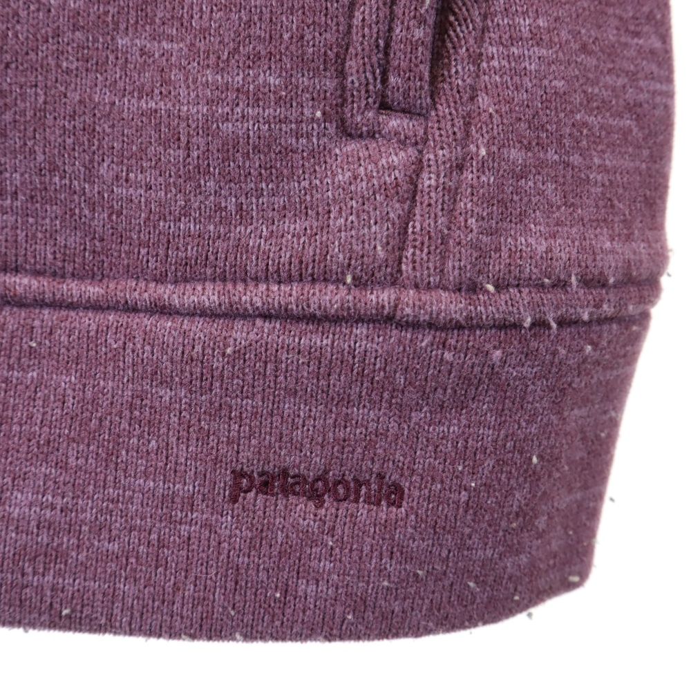patagonia パタゴニア アウトドア FA12 2012年製 ニット ジップパーカー M パープル系 裏起毛 レディース
