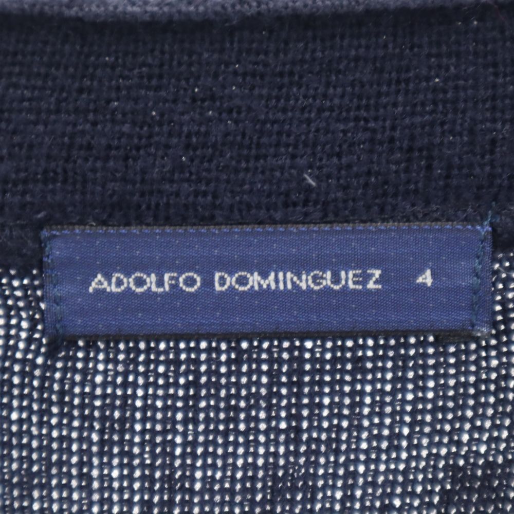 ADOLFO DOMINGUEZ アドルフォドミンゲス 長袖 ウールブレンド ニット カーディガン 4 ネイビー系 メンズ