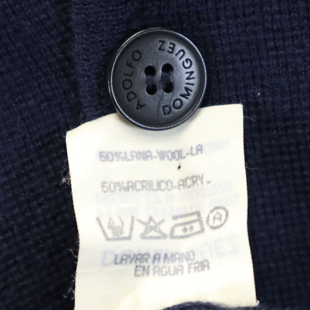 ADOLFO DOMINGUEZ アドルフォドミンゲス 長袖 ウールブレンド ニット カーディガン 4 ネイビー系 メンズ