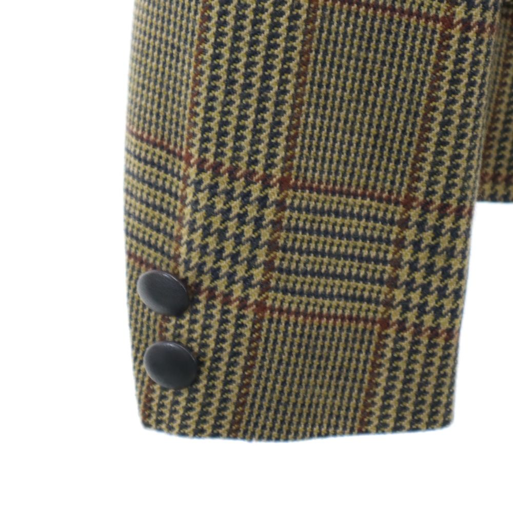 アクアスキュータム 英国製 チェック ウール テーラードジャケット ブラウン系 Aquascutum レディース