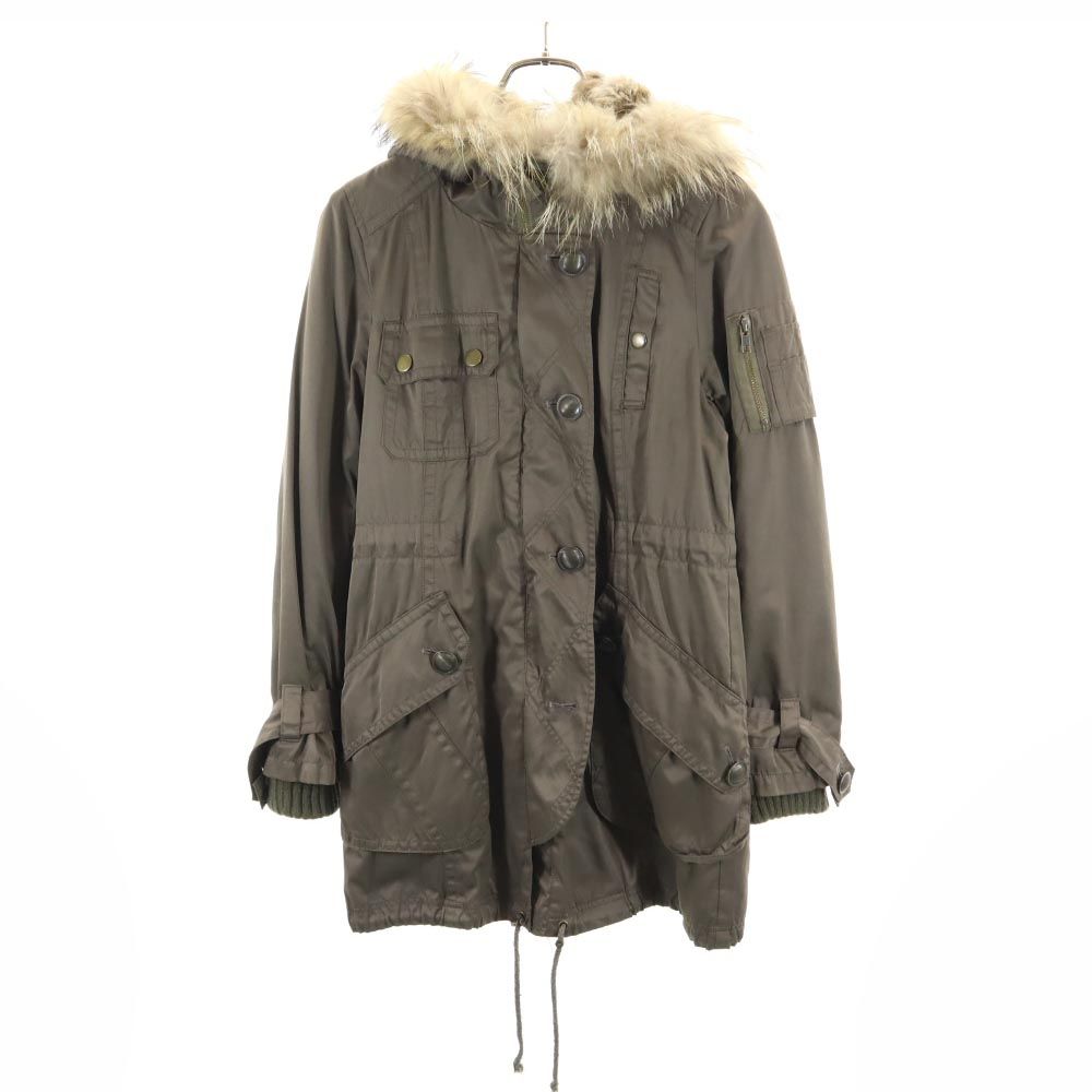 ABAHOUSE アバハウス ボアライナー付き コート 1 ブラウン フード レディース