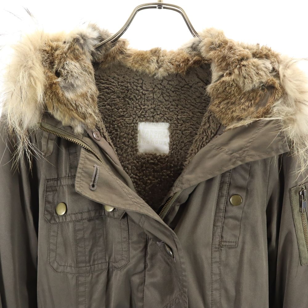 ABAHOUSE アバハウス ボアライナー付き コート 1 ブラウン フード レディース